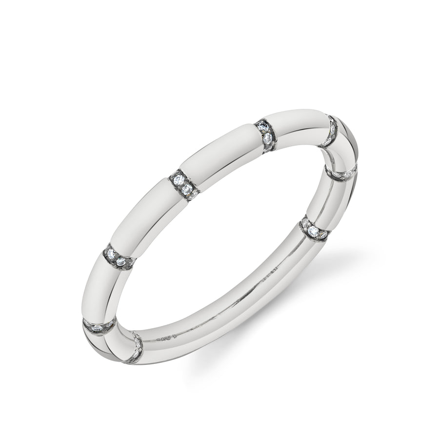 Pave Stripe Band Ring - Diamond