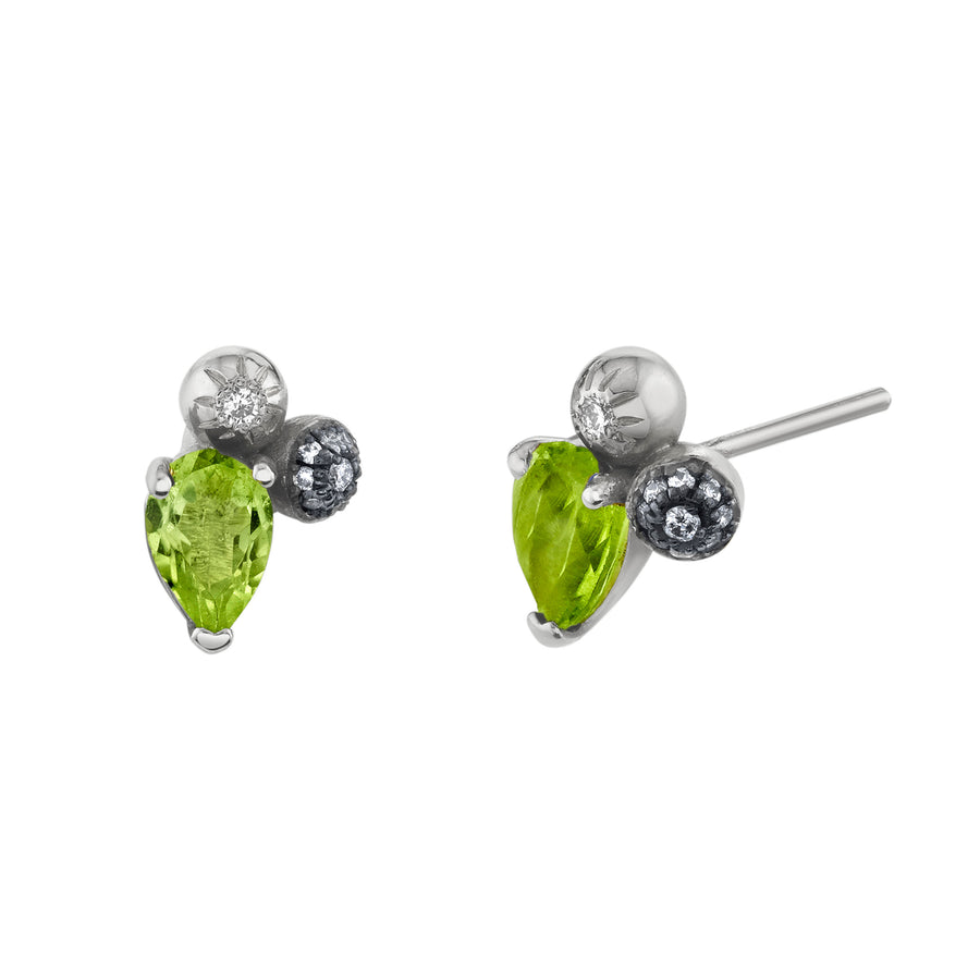 Single Pear Gemstone Mash Up Stud - Right