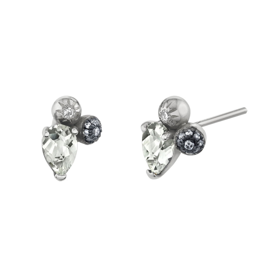 Single Pear Gemstone Mash Up Stud - Right