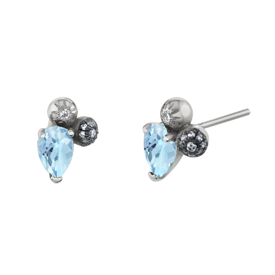 Single Pear Gemstone Mash Up Stud - Right