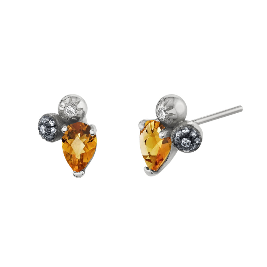 Pear Gemstone Mash Up Studs