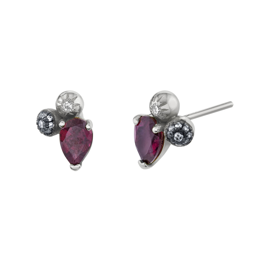 Pear Gemstone Mash Up Studs