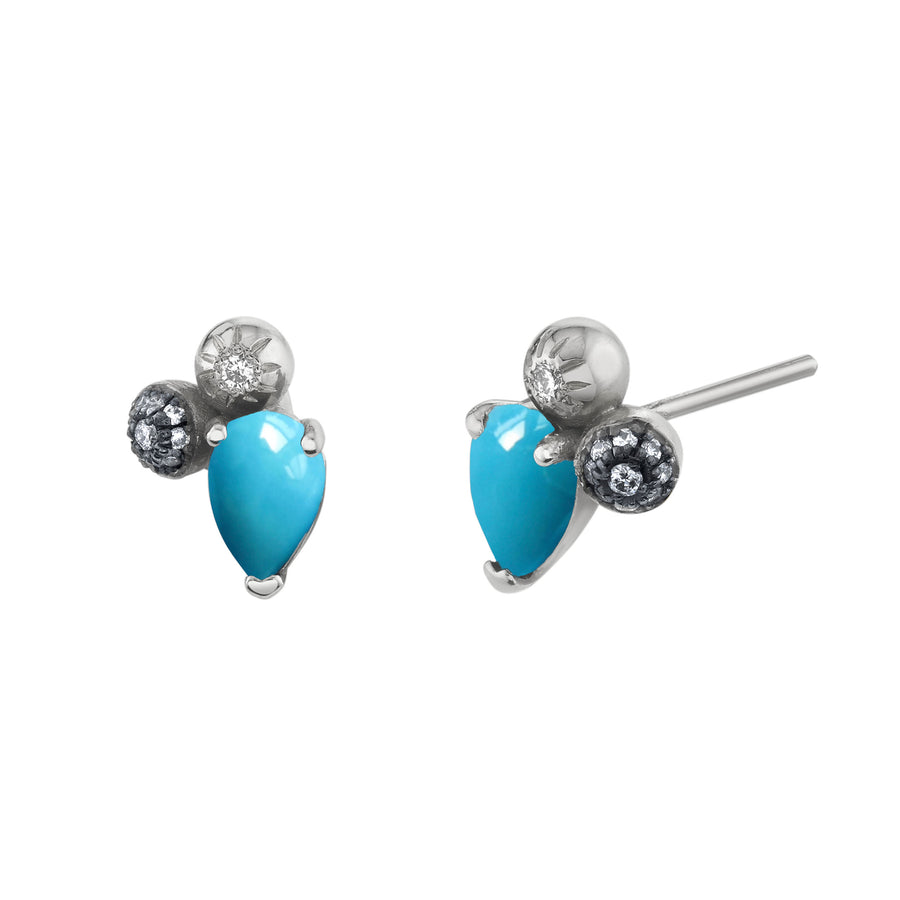 Pear Gemstone Mash Up Studs