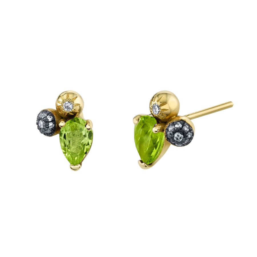 Pear Gemstone Mash Up Studs