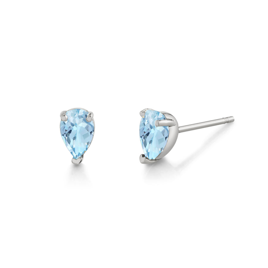 Single Pear Gemstone Stud