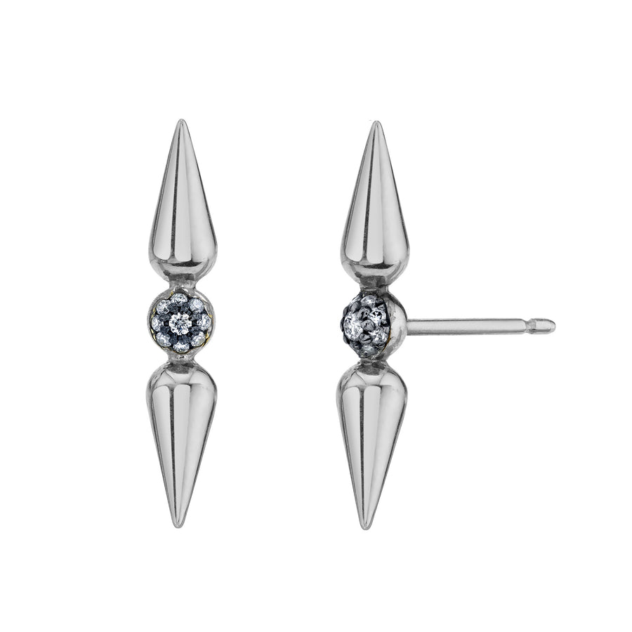 Shirley Pave Center Studs - Diamond