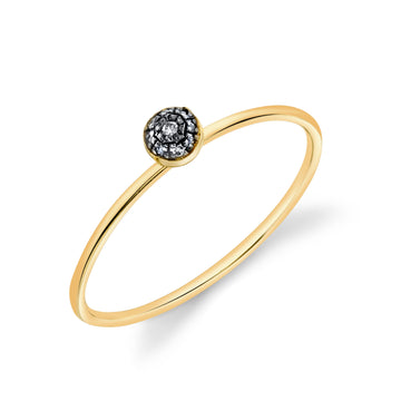 Pave Ball Stacking Ring - Diamond