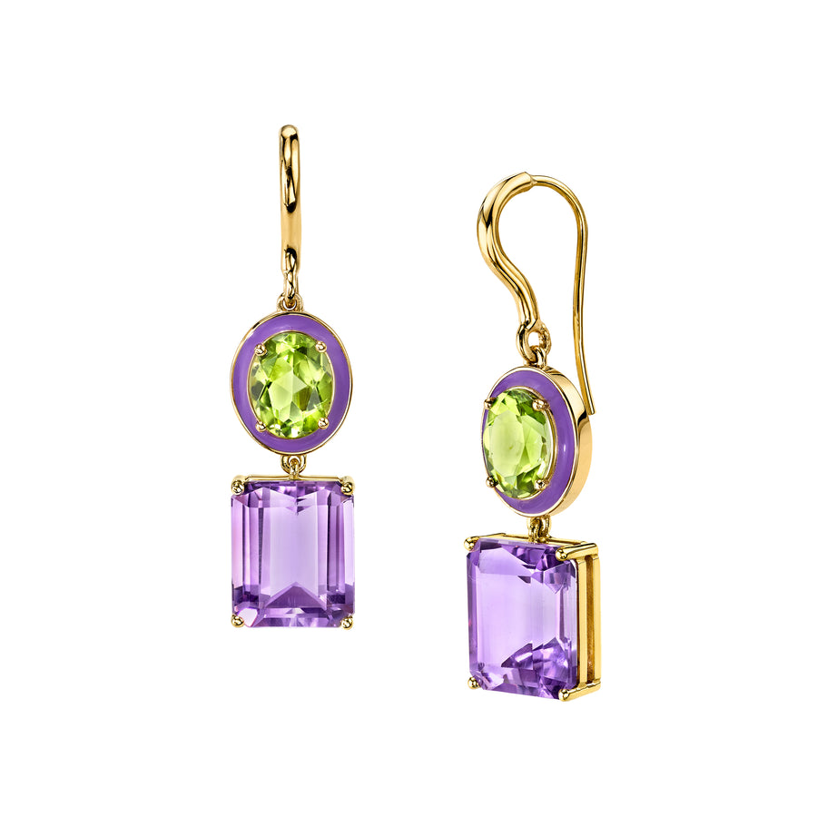 Small Gaga Enamel Gemstone Earrings