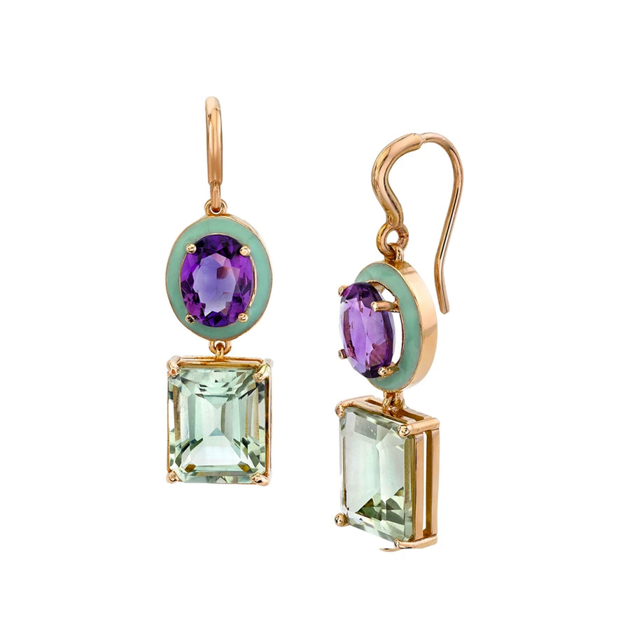 Small Gaga Enamel Gemstone Earrings