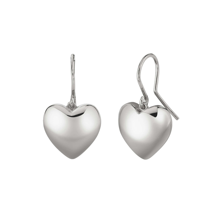 Sterling Silver Heart Earrings Earrings Lisa Crowder Pistachios