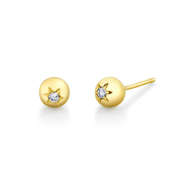 Starburst Ball Studs - Diamond